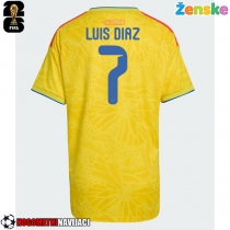 Ženske Nogometnih dresov Kolumbija Luis Diaz #7 Domači SP 2026 Kratki rokavi